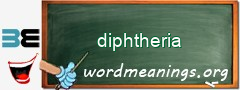 WordMeaning blackboard for diphtheria